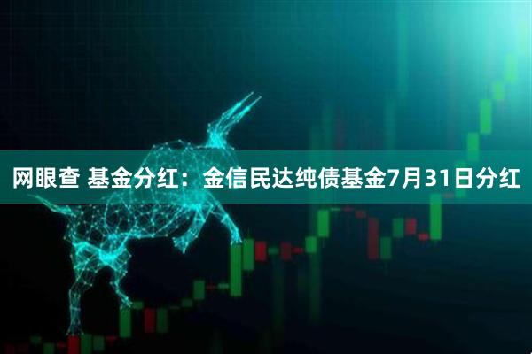 网眼查 基金分红：金信民达纯债基金7月31日分红